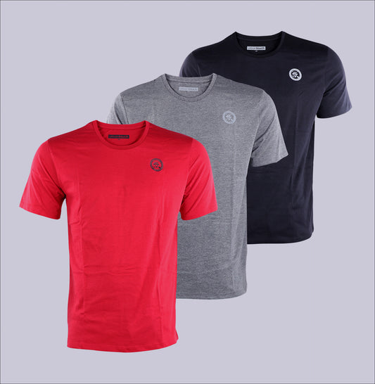 PACK OF 3 T SHIRTS -Red , Black ,Grey.