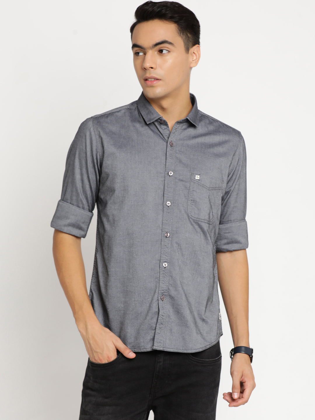 DK Grey Plain Shirt