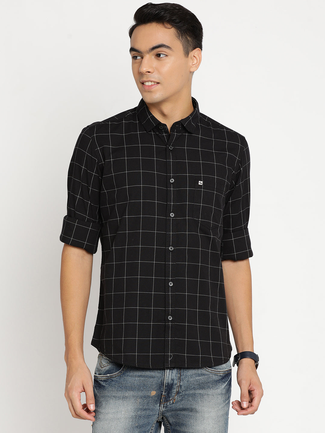 Black Checkerd Shirt
