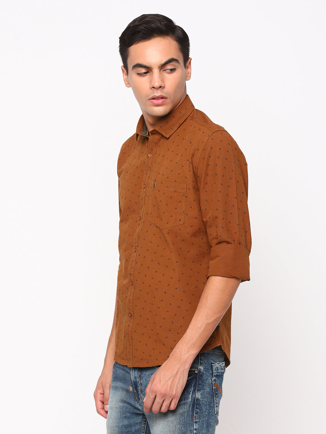 Brown Printed Shirt