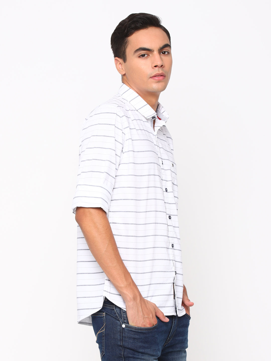 White horizontal stripes shirt