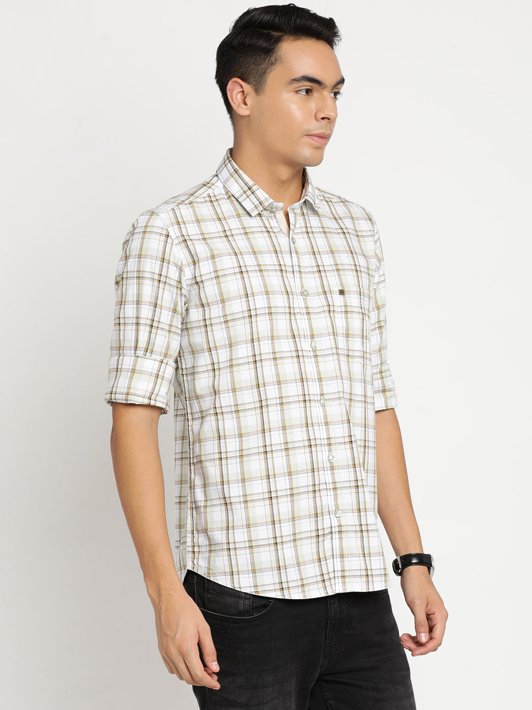 White Checkerd Shirt