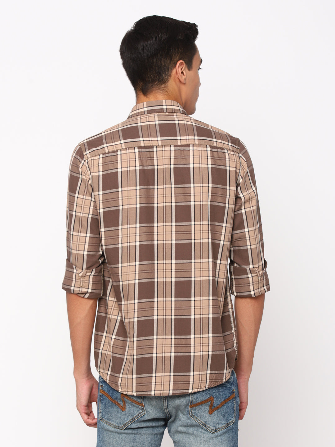 Brown Checkerd Shirt