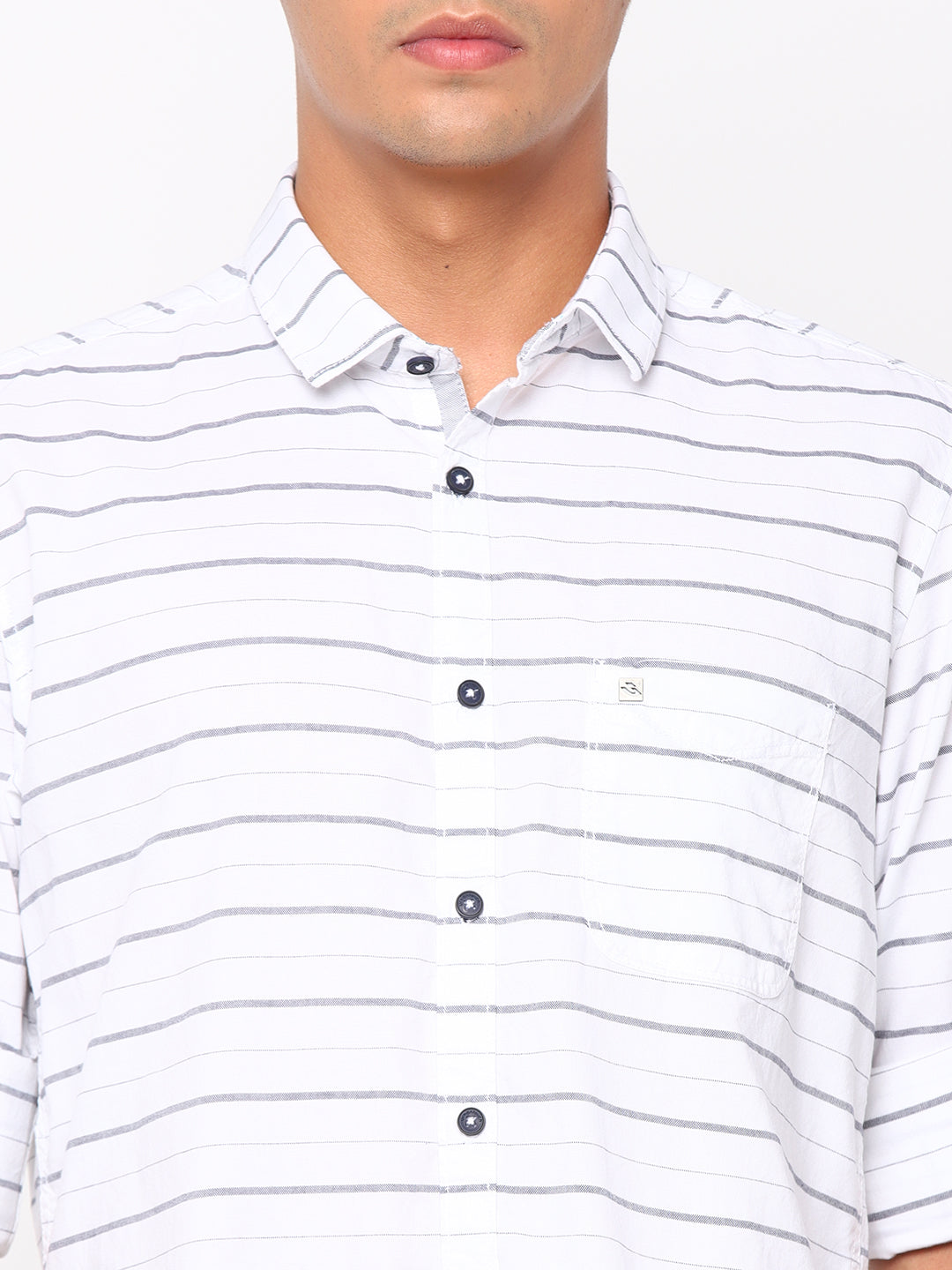 White horizontal stripes shirt