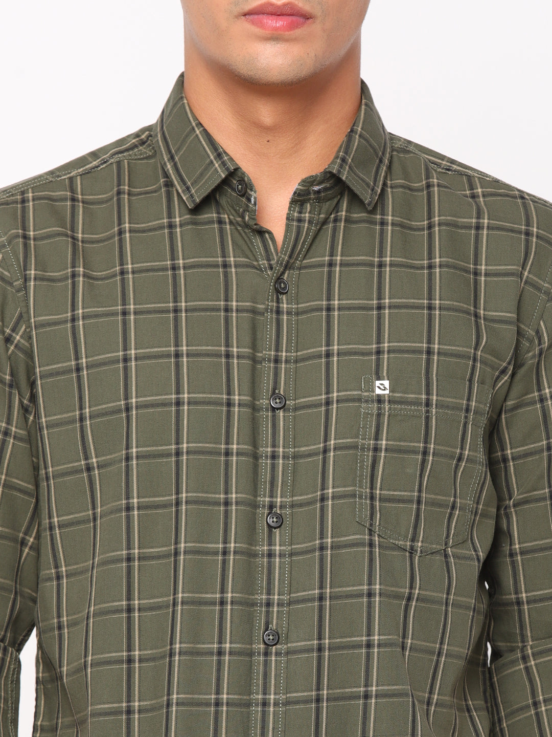 Dark Green Checkerd Shirt