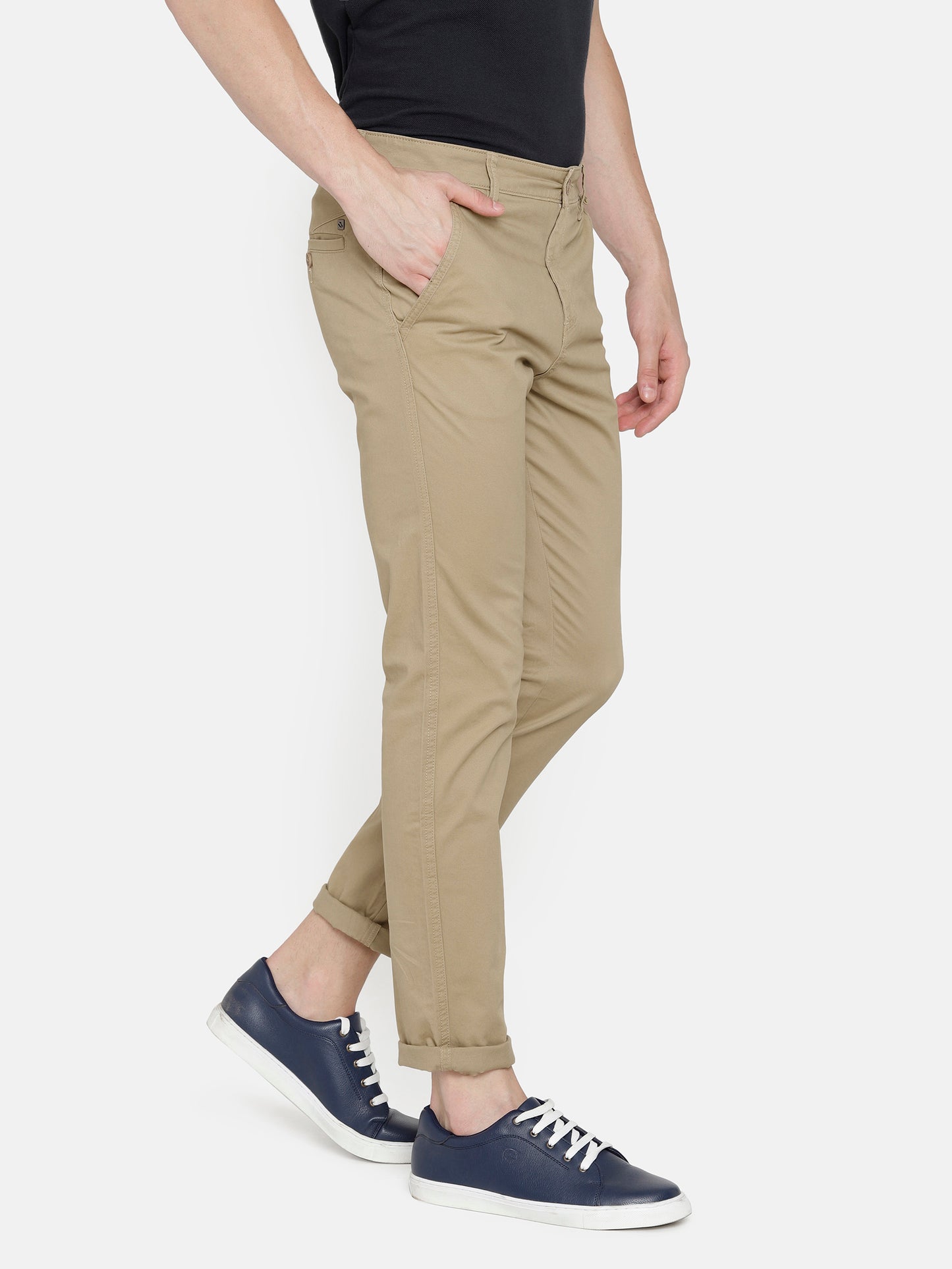 Casual Trousers in Light Khaki colour