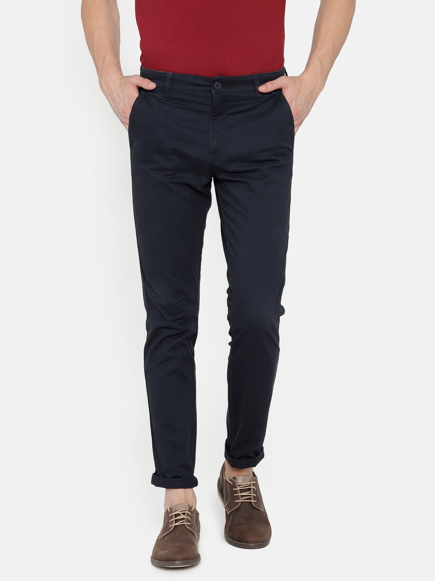 Casual Trousers in Navy color
