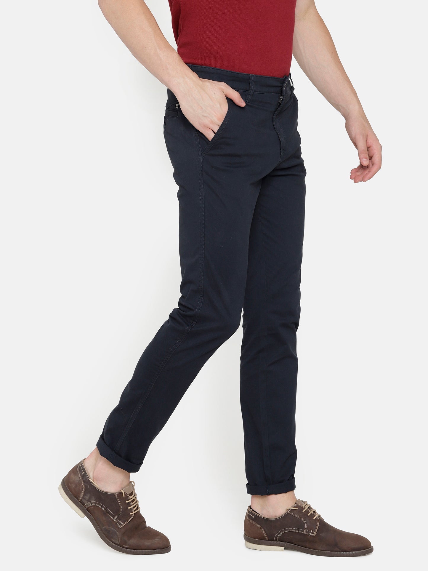 Casual Trousers in Navy color
