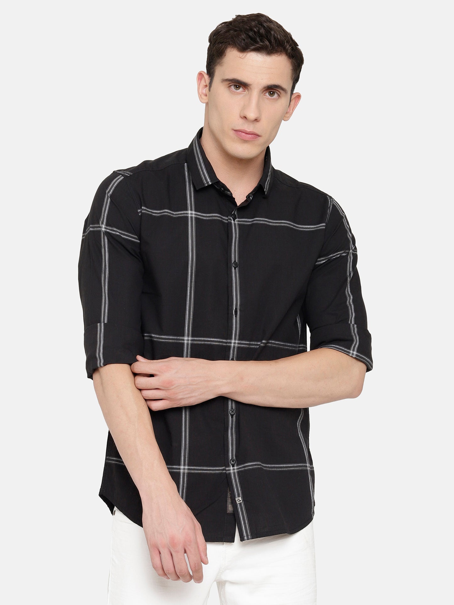 Black Checkered Shirt
