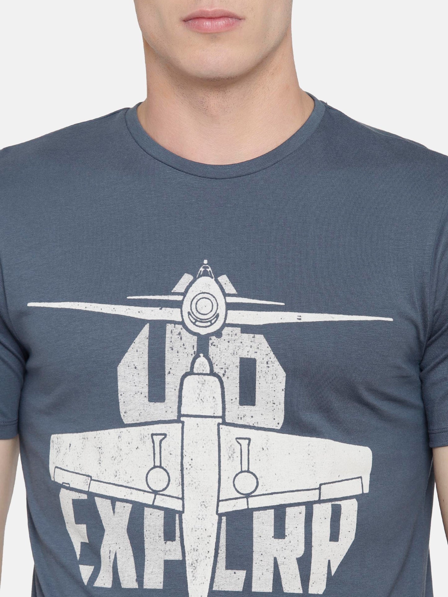 Navy Chest Printed T-Shirt