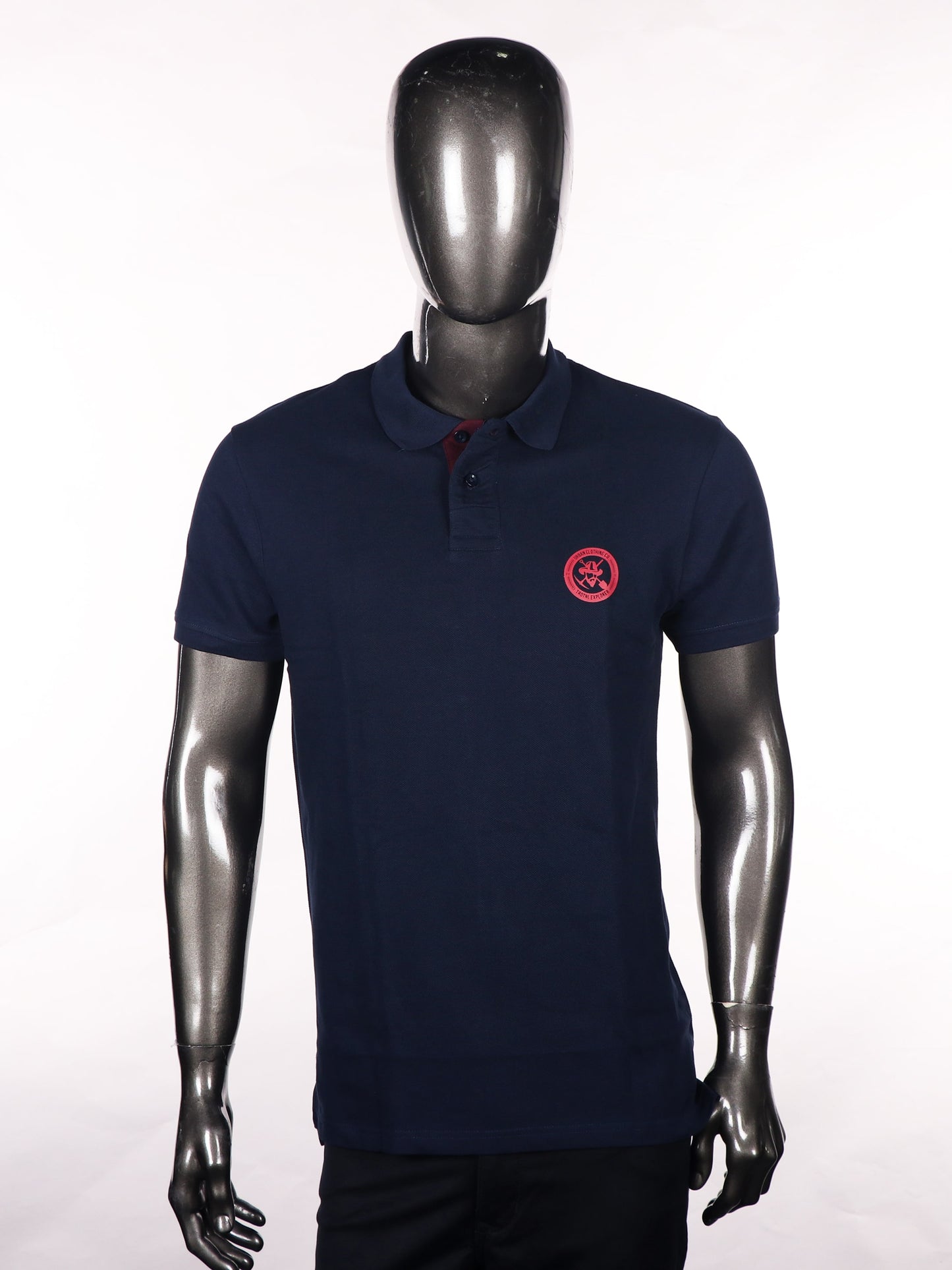 Slim Fit Navy Color Polo T-Shirt in pique fabric