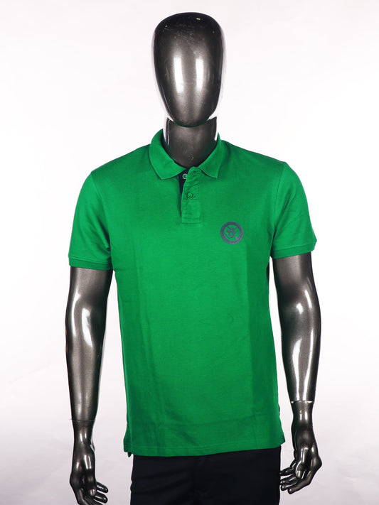 Slim Fit Green Color Polo T-Shirt in pique fabric