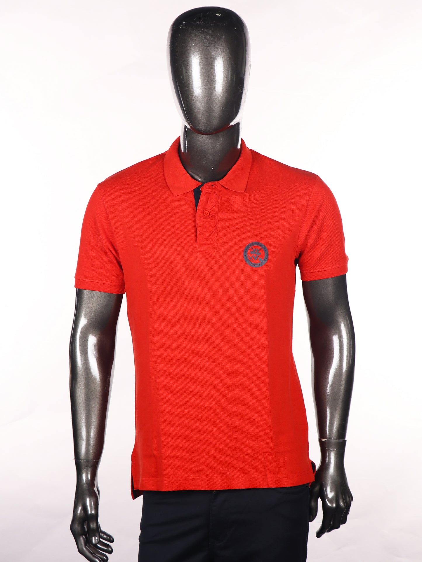 Slim Fit Red Polo T-Shirt in pique fabric