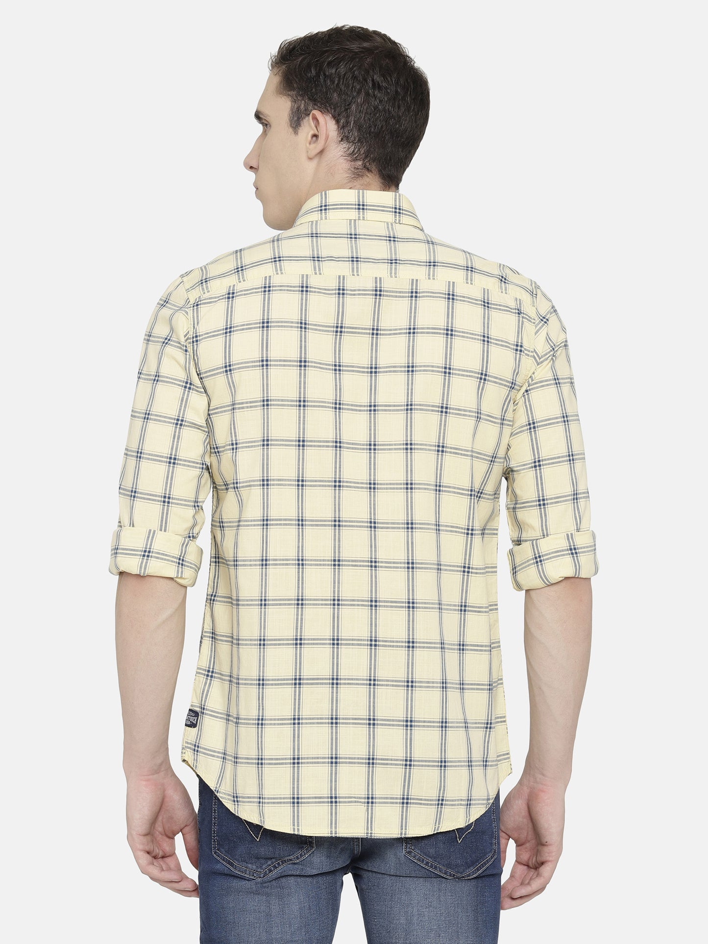 Light Yellow Checkered Shirt