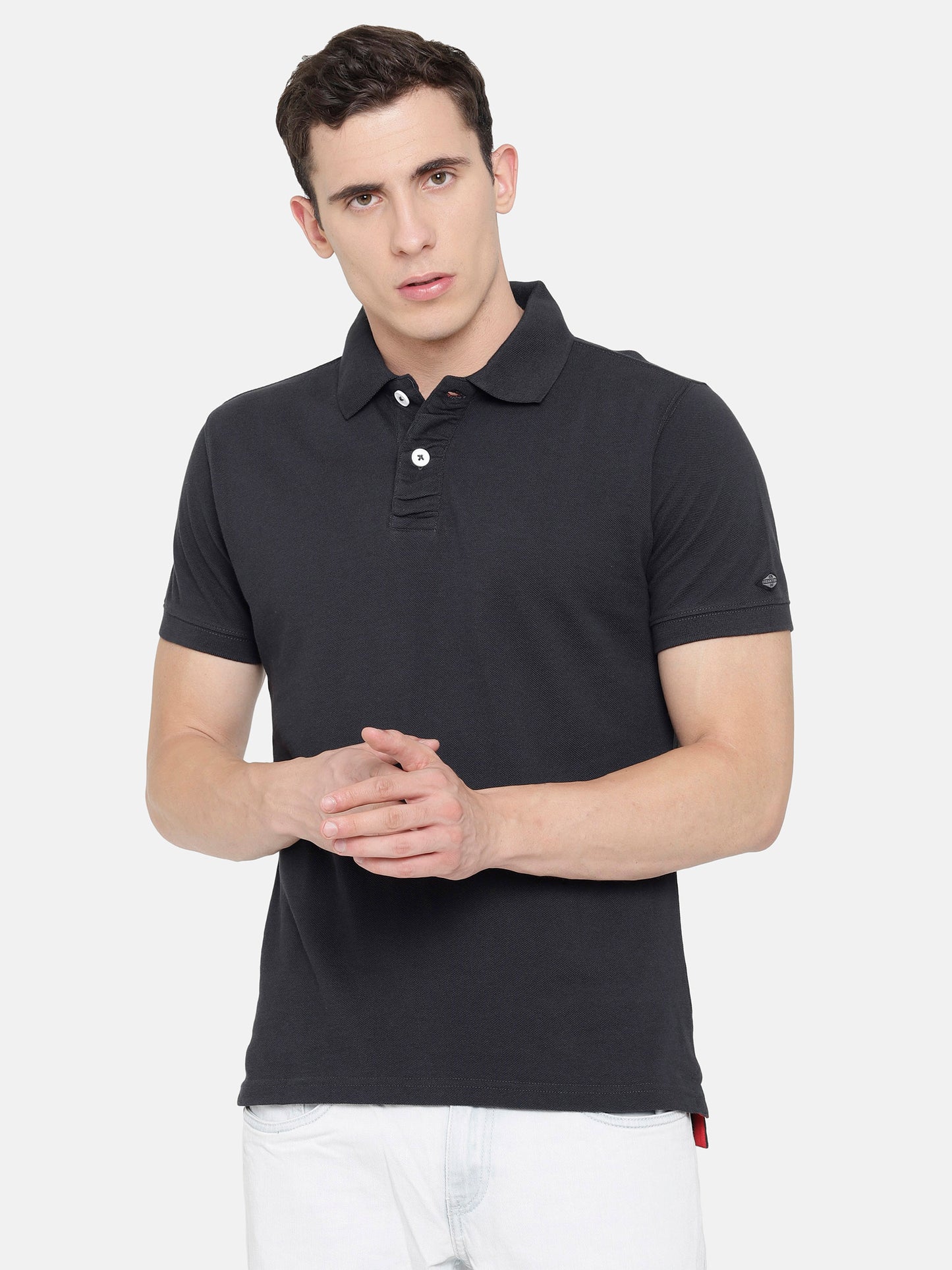 Dark Grey Polo T-Shirt pique