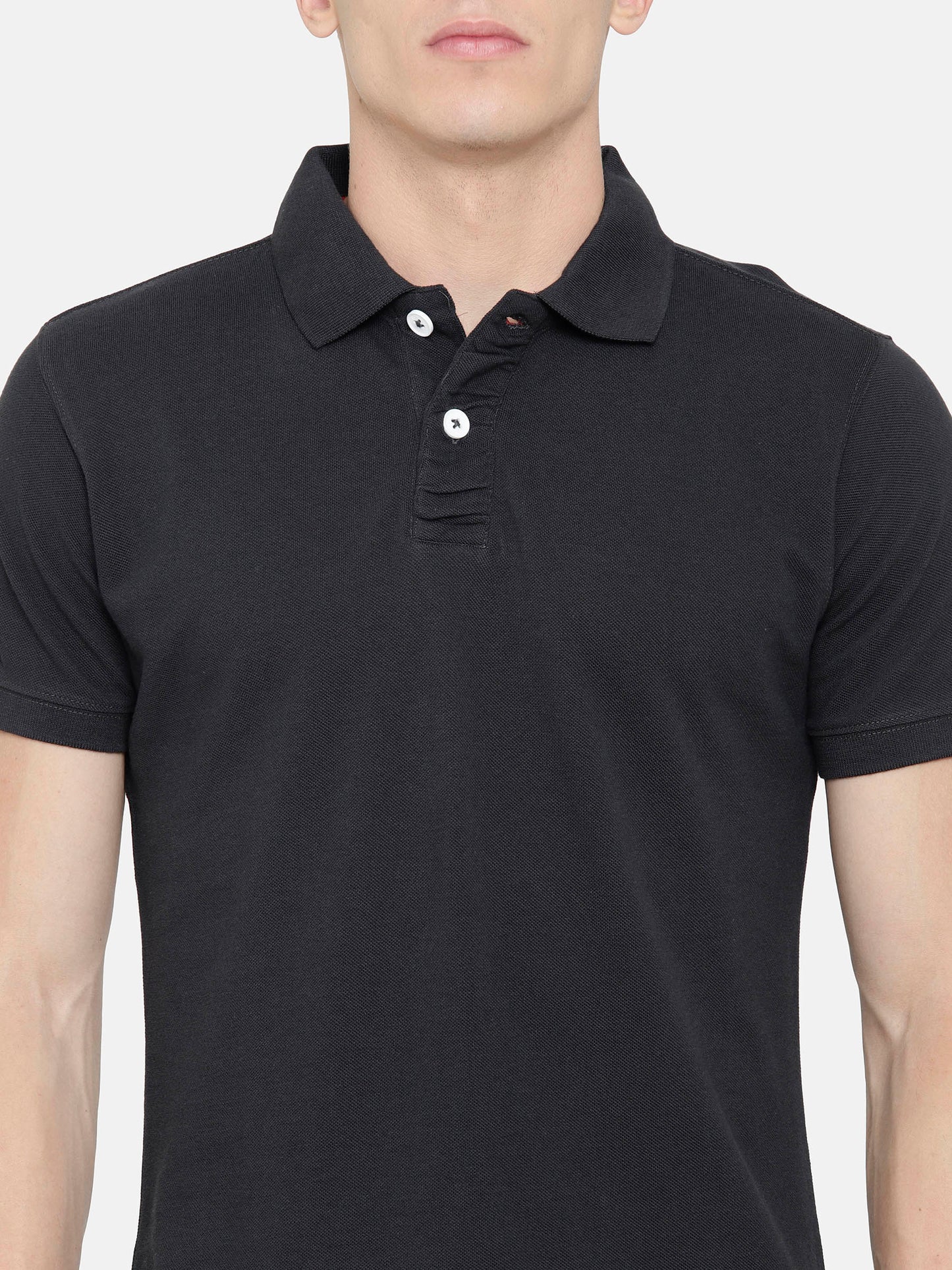 Dark Grey Polo T-Shirt pique