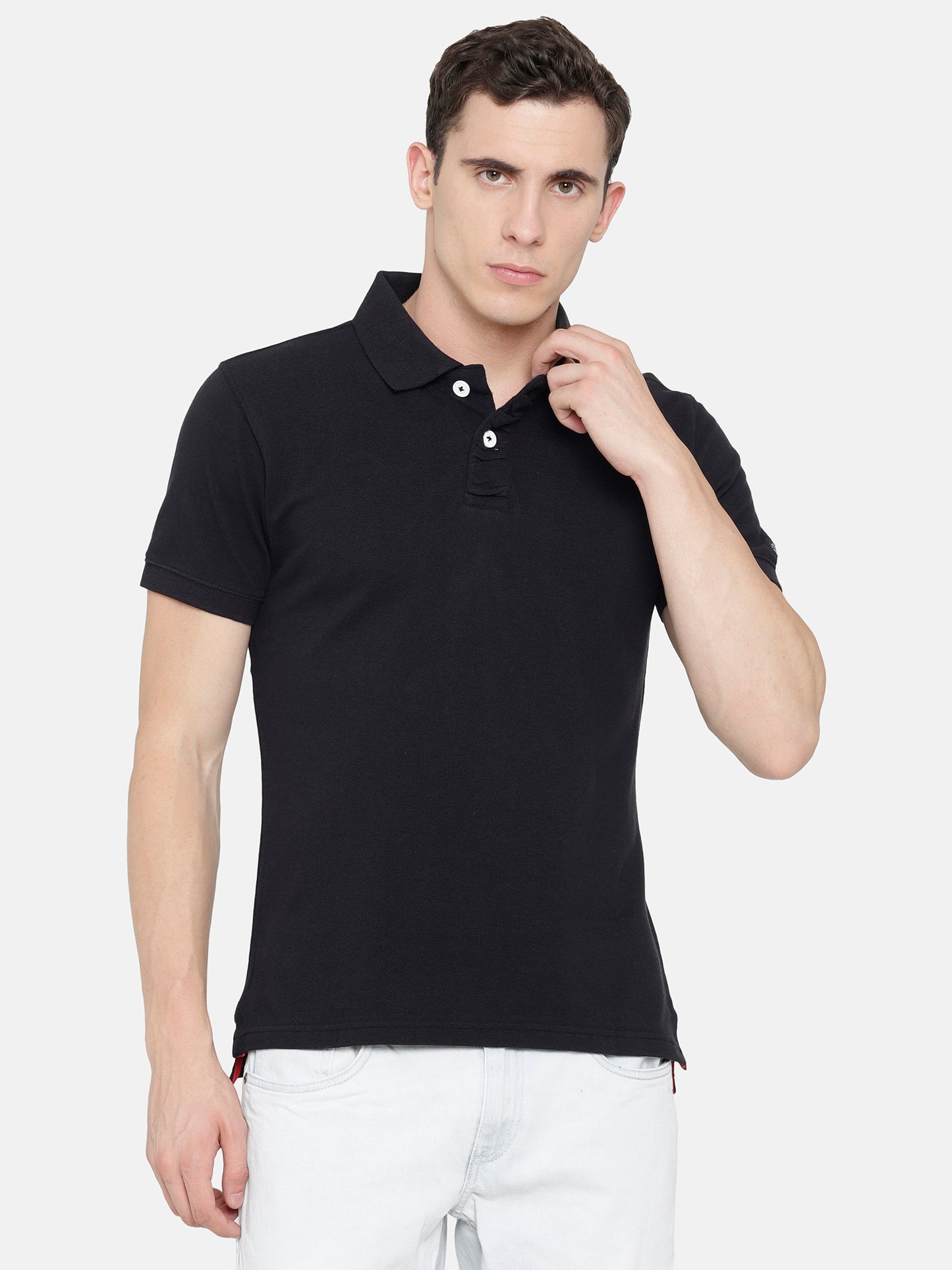 Black Polo T-Shirt pique