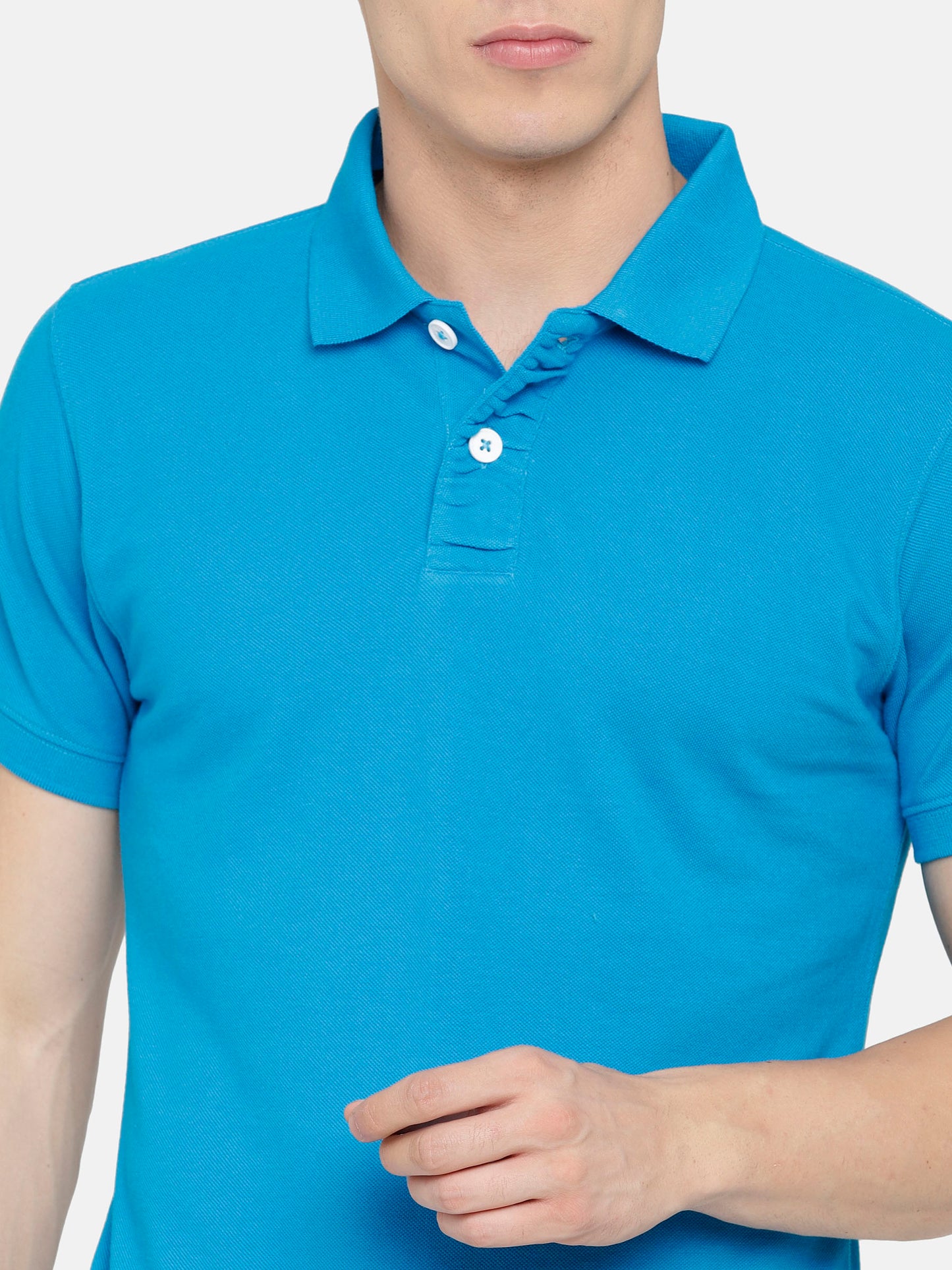 Blue Polo T-Shirt pique