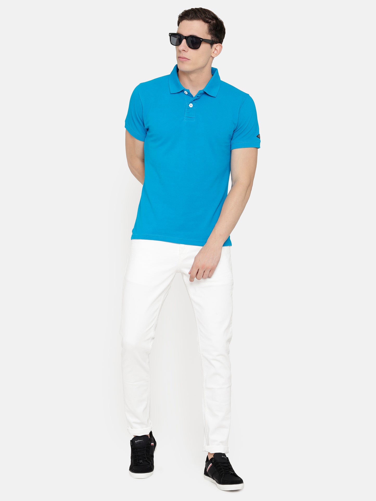 Blue Polo T-Shirt pique