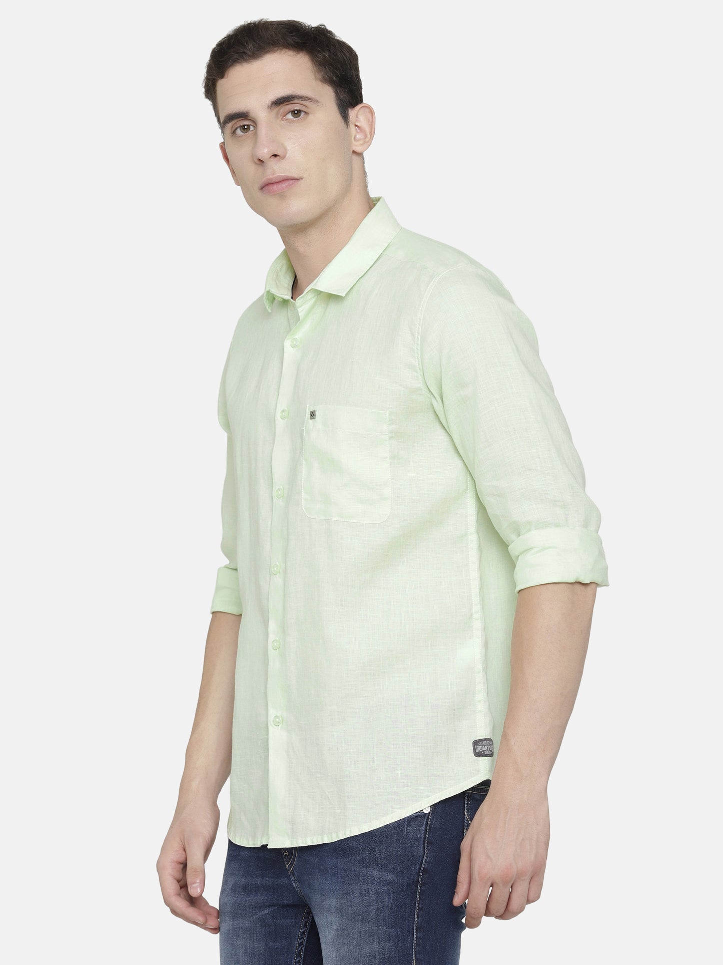 Light Green Pure Linen Shirts