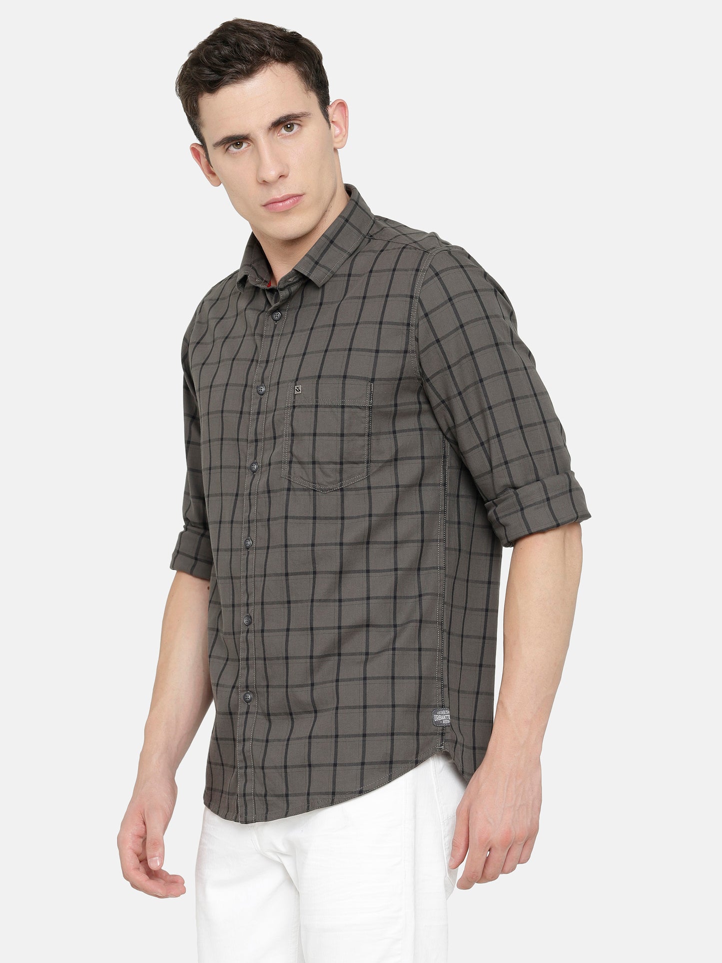 Grey Checkered Shirt