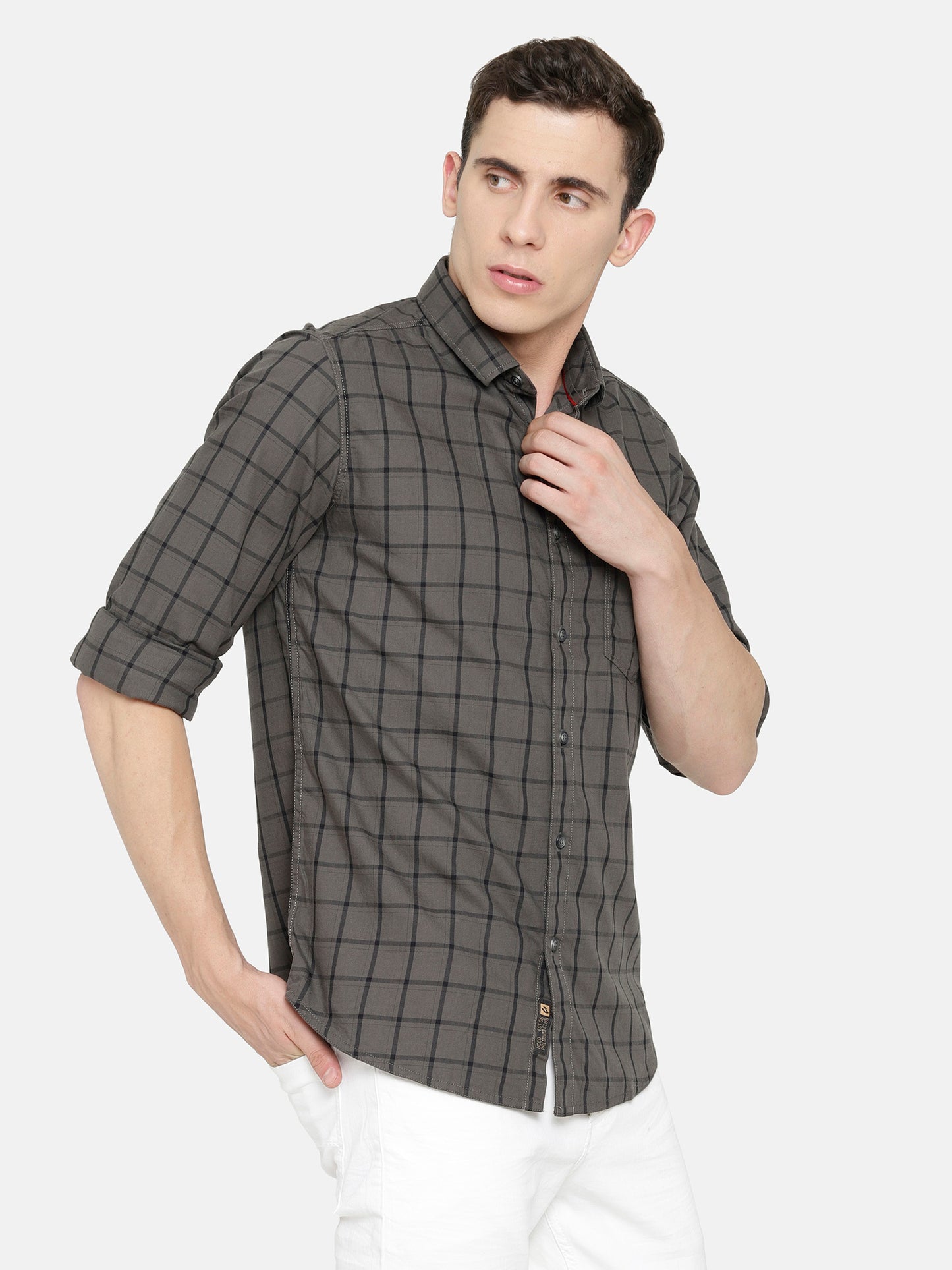 Grey Checkered Shirt